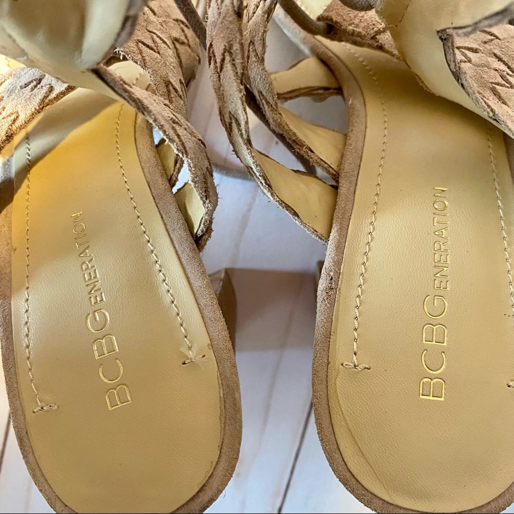 BCBGeneration BCBG Taupe Braided Heels - Picture 7 of 8